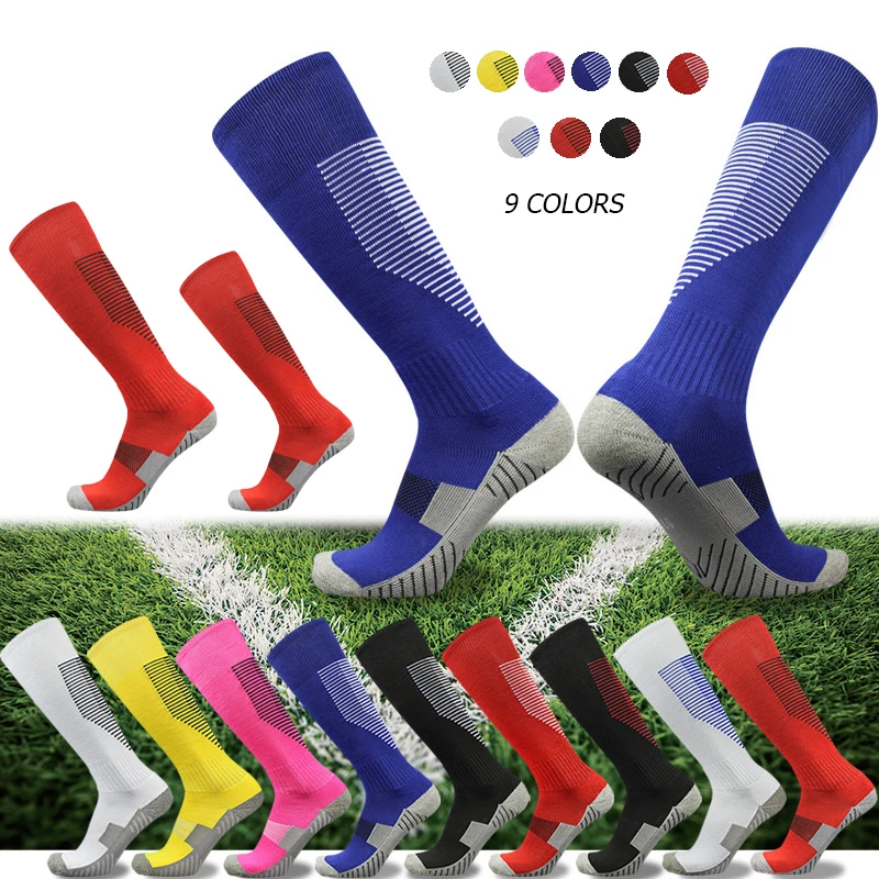 

18 Colors Absorbs Sweat Men Socks Professional Thicken Football Socks Professional Soft Mid-calf Elite Socks Thicken Sport Socks