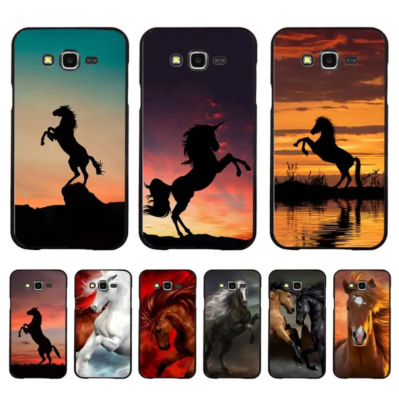 

Horse Animal Painting Pattern Phone Case For Samsung Galaxy J4plus J6 J5 J72016 J7prime cover for J7Core J6plus Back Coque
