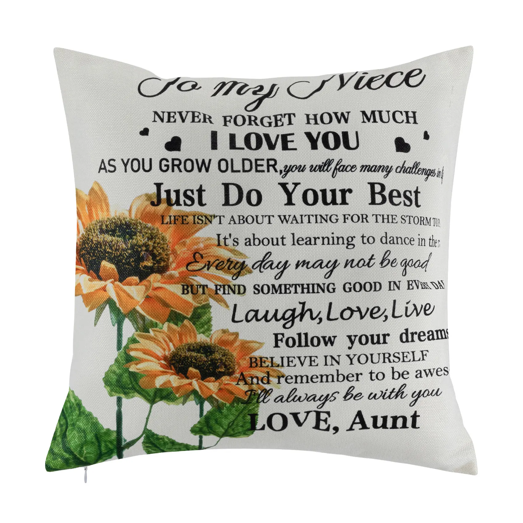 

Pillowcase Sunflower Gift For Friends Birthday Inspirational Christmas Gift Sofa Decoration Pillow case 45x45cm