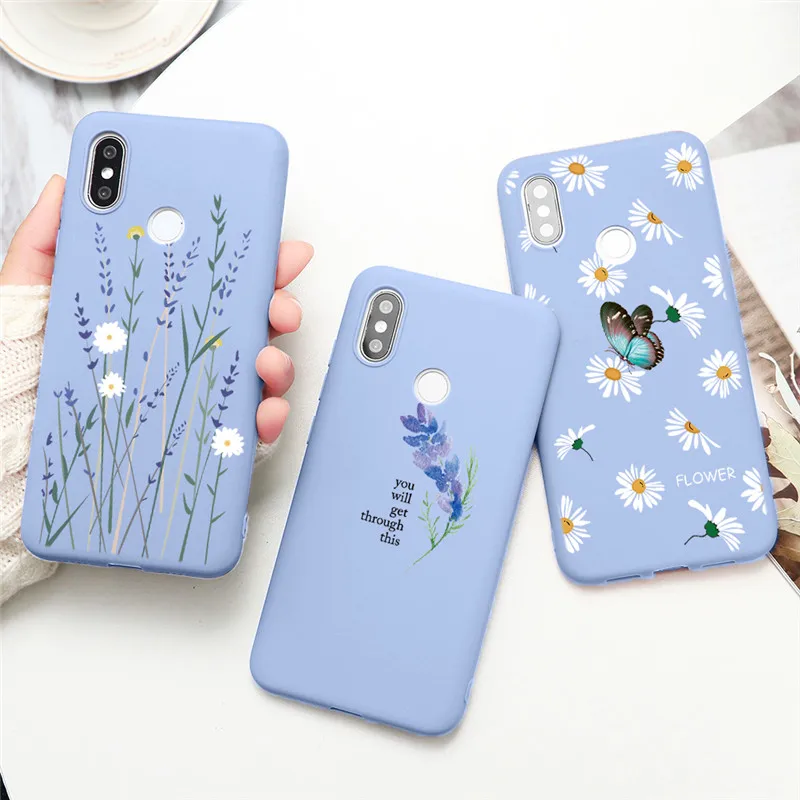 Мягкий чехол из ТПУ с цветами для Xiaomi Redmi Mi Note 9S 9 9T 8T 8 7 6 5 10 10T Pro Max 11 Lite Poco F3 X3 M3 CC9E 9C