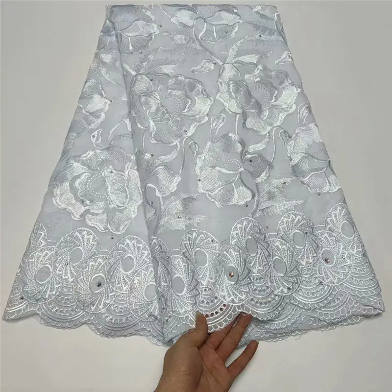 

African Dry Cotton Lace Fabric 2021 High Quality Lace Swiss Voile Lace In Switzerland For Nigerian Wedding Sewing ! TY60208