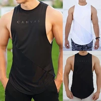 men casual tanks top round neck breathable milk fiber fabric fashion summer sports undershirt for leisure loose tops tees