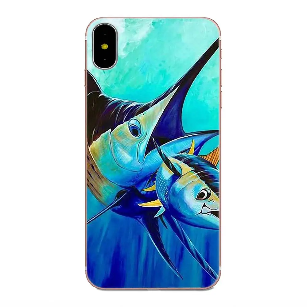 Модный мягкий термополиуретановый принт с изображением тунца и рыбы для Huawei Mate 30