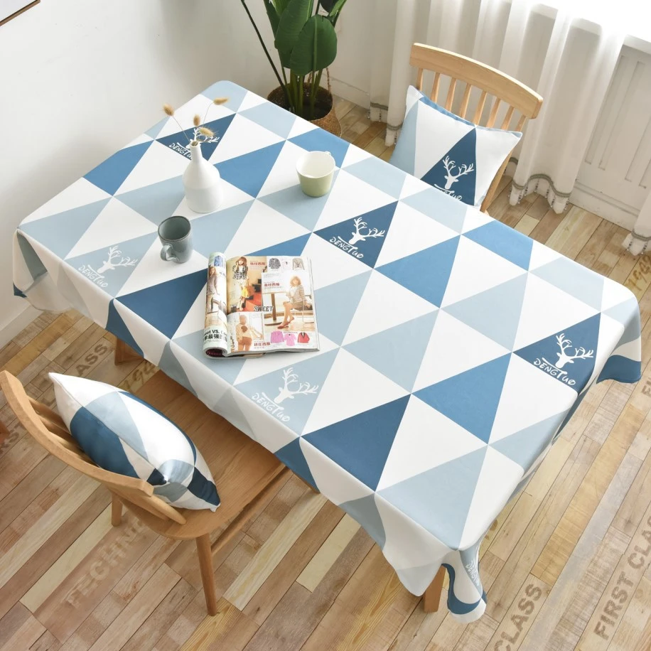 Скатерть с геометрическим рисунком прямоугольный декоративный кухонный