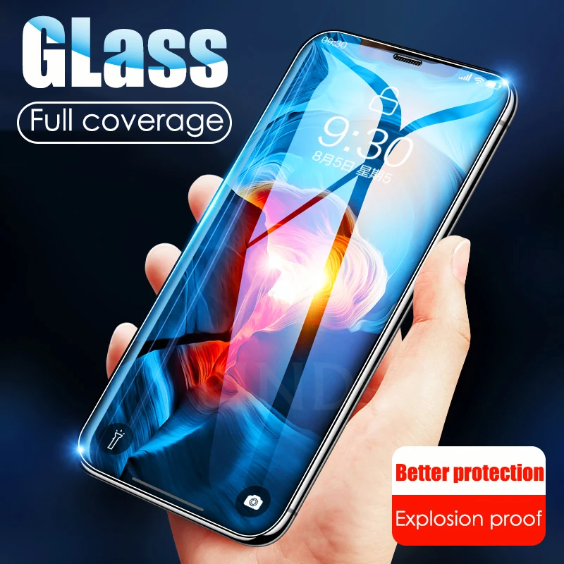 

900D Soft edge Full Cover Tempered Glass on the For iPhone 11 Pro X XS Max XR Screen Protector For iPhone 7 8 6 6s Plus Glass