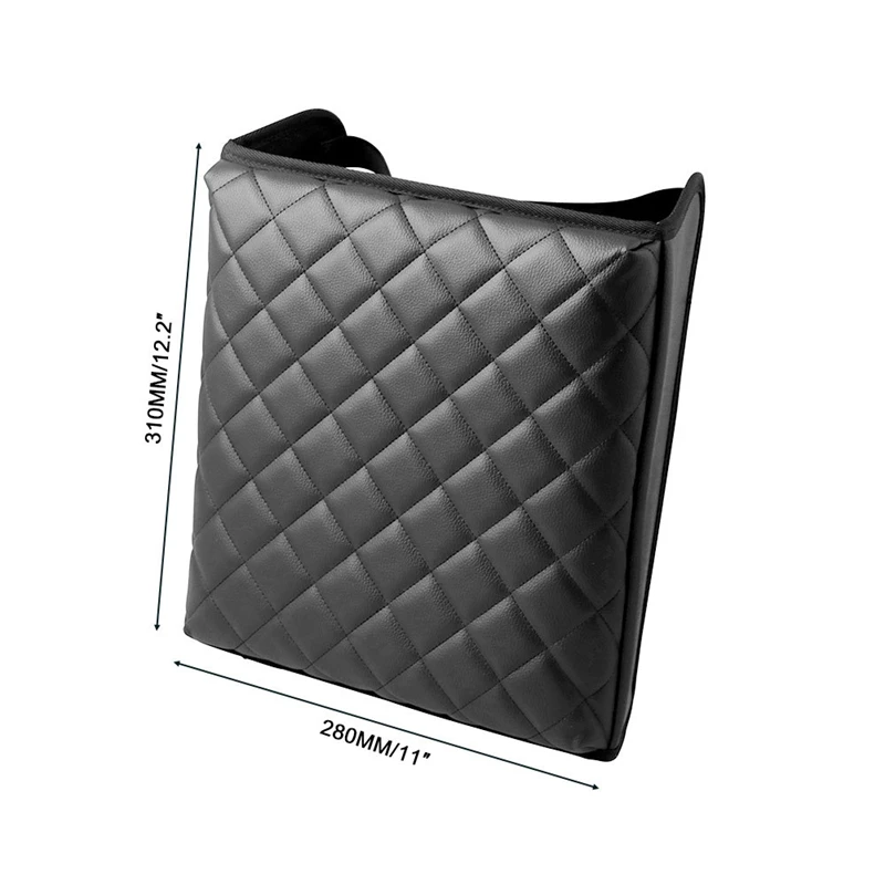 

Upgraded Center Console Cover Compatible for Ford Explorer SUV 2011-2019, Black PU Leather Anti-Slip Armrest Cover