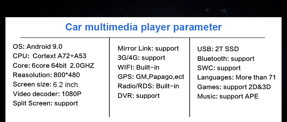 Eunavi Универсальный 2 Din Android 9 dvd-плеер автомобиля Мультимедиа Радио Стерео gps Navi ips сенсорный экран wifi bluetooth TDA7851 8 ядер