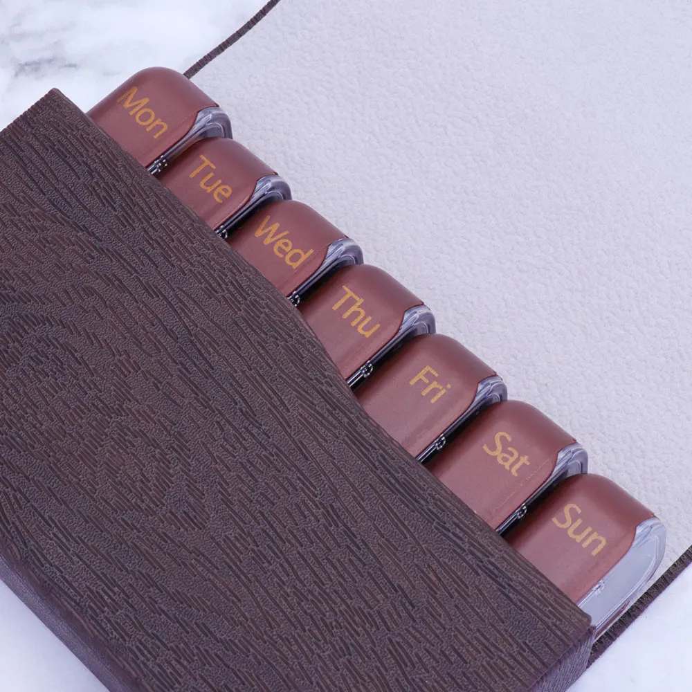 

1pc Mini Pill Case Bag Weekly Daily Pill Box Outdoor Medicine Box Pill Organizer for Men Black