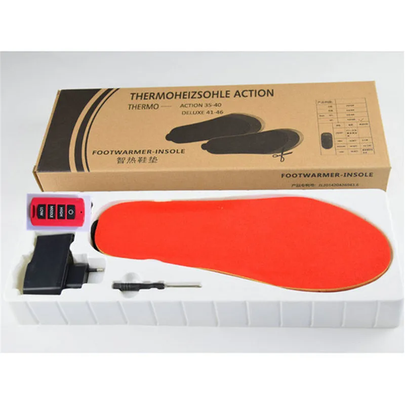 NEW Heated insoles for shoes wireless remote control Battery Powered electric safety heated boots insoles warm winter 1900MAH