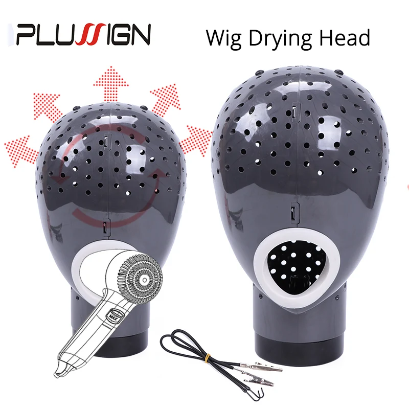 Natural Hair Block Head Wig Dryer Head With String Good Quality Plussign New Mannequin Head For Lace Wigs Safe Wig Dyer Machine