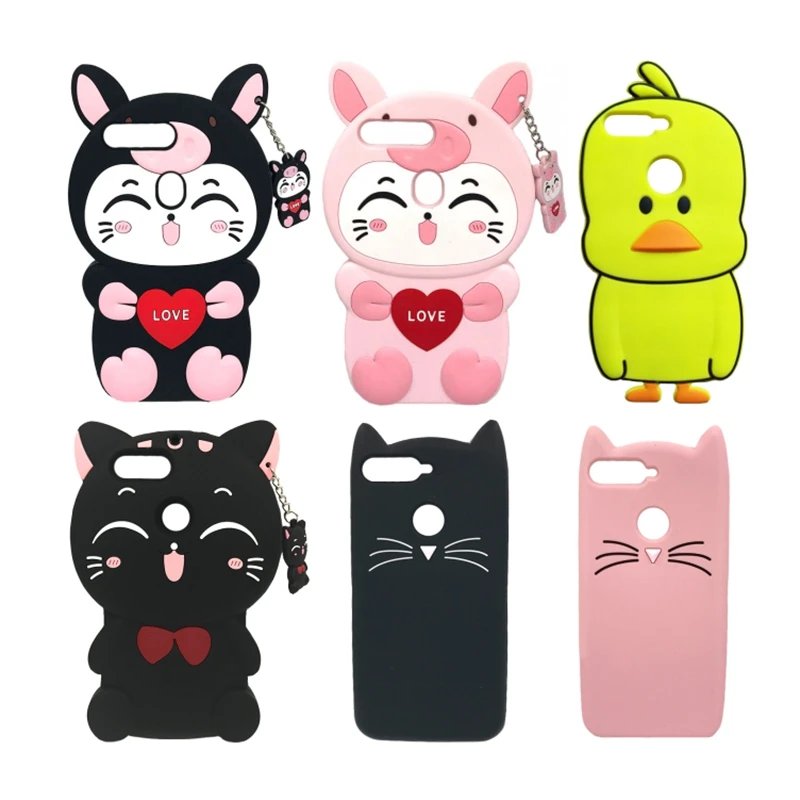 

For Huawei Y7 2018 Prime Cover Case 3D Cute Cartoon Soft Silicone Back Phone Bags For Huawei Honor 7C Pro Case 5.99" Nova 2 Lite