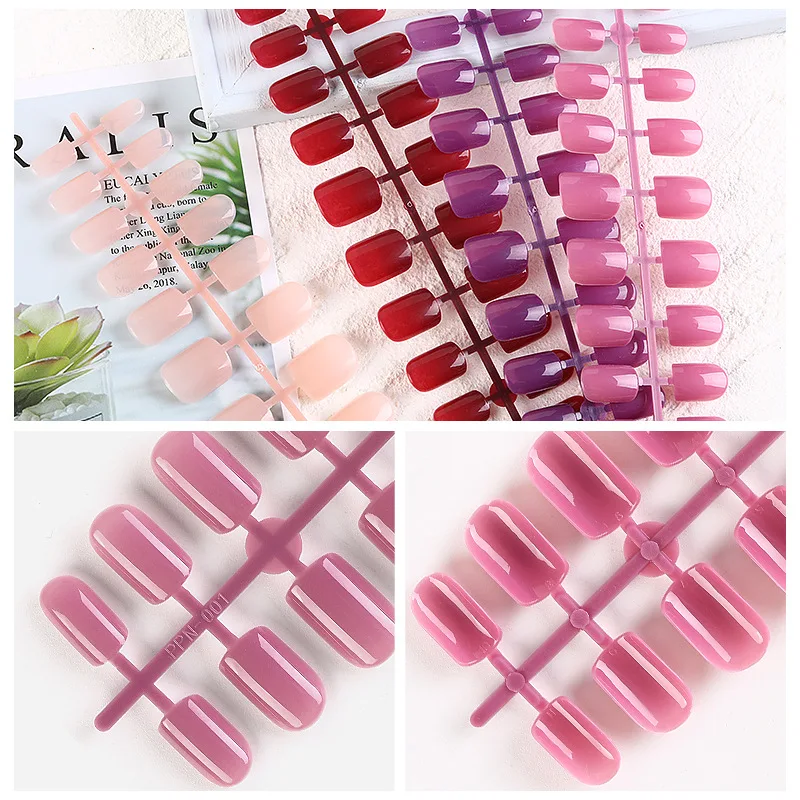 

24Pcs/set Colorful Matte False nail Detachable Tips For Nail Extension Manicure Art Press On Fake False Nails