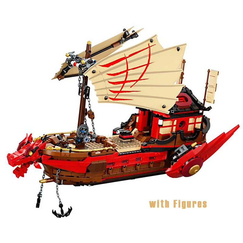 

1781pcs Destiny's Bounty Boat Ship with Figures Building Blocks Compatible Ninja 71705 Sets Children's Toys for Boys Gifts