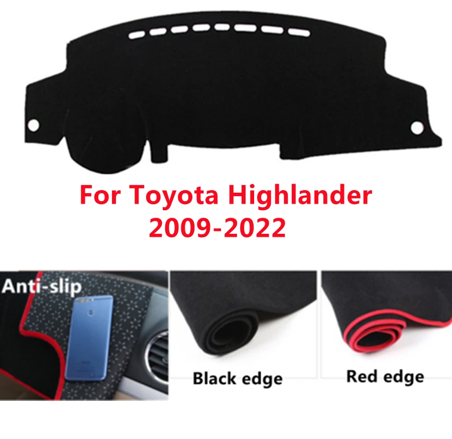 

Противоскользящий чехол для приборной панели автомобиля для Toyota Highlander (2009-2022) 2010-11-12-13-2021, Противоскользящий коврик для приборной панели авт...