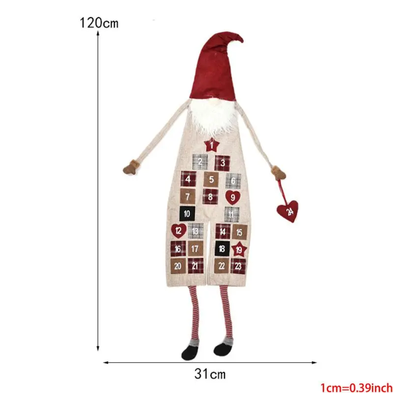 

Christmas Advent Calendar Wall Hanging Felt Advent Calendar with 24 Days Pockets Xmas Countdown Calendar Decorations