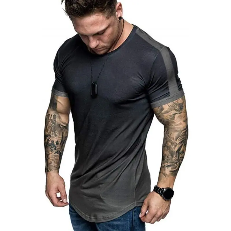 An &amp Мужская футболка градиентная с коротким рукавом мужская летняя новая