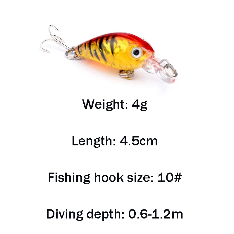 4g воблеры 4 5 см приманка Luya пластиковая рыболовная бионические приманки твердые
