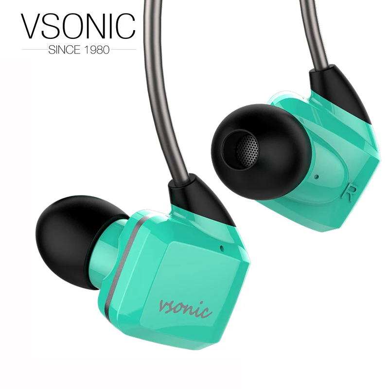 VSONIC новейший GR07 GR07i с микрофоном HIFI внутриканальные высокодинамические