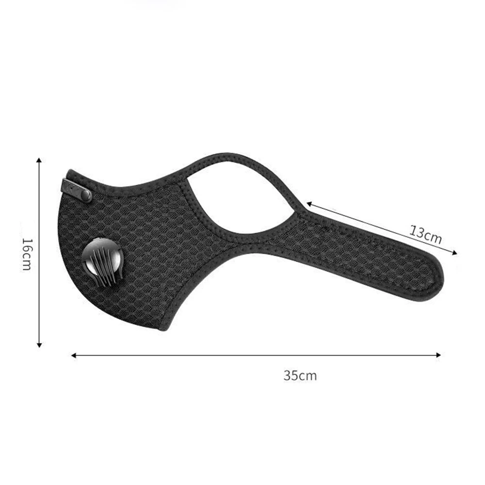 

Unisex Reusable Face Mouth Mask Pollution Proof Breathable Face Mask Travel Washable Cycling Mouth-muffle with Breathing Valve