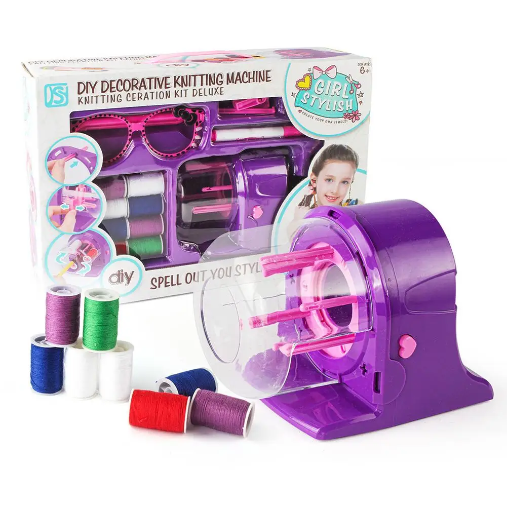 

Детская вязальная машина, игрушечный набор, имитация вязания, электрическая игрушка для ролевых игр, развивающая игрушка, подарок для девоч...