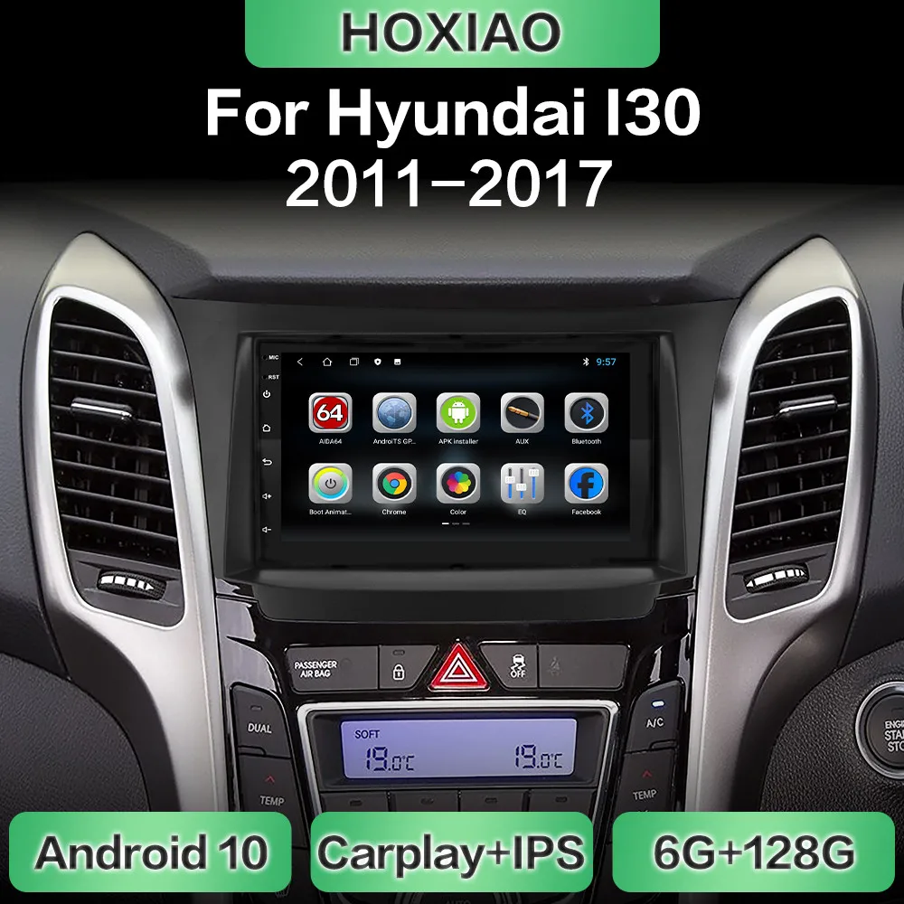 Автомагнитола 2DIN мультимедийный проигрыватель Android 10 для Hyundai I30 Elantra GT 2011 2012 2013 2014