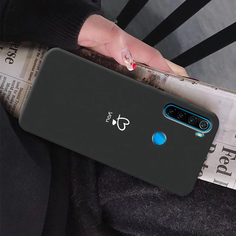 Черный силиконовый милый мультяшный чехол для Redmi Note 8 Pro простой 8A | Мобильные