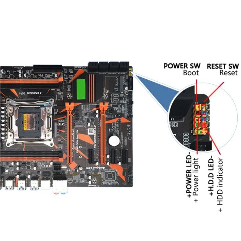 Bestellen X99 LGA2011-V3 Professionelle 4 Kanal DDR4 64G Ram- SATA 3 Usb 3,0 M.2 Desktop-Computer Motherboard Modul