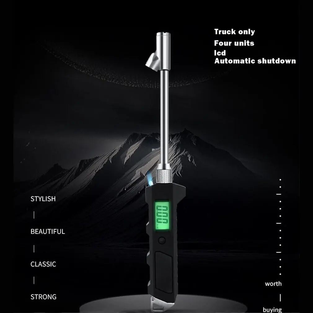 Цифровой манометр для шин с двойной головкой 200 PSI измеритель тяжелых грузовика