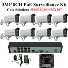 8-канальный IP-видеорегистратор, 532 МП, 9 Х5 Мп, сетевой видеорегистратор, 1 SATA Max 8T наружняя камера видеонаблюдения PoE, наружный IP66 датчик движения, RTSP P2P