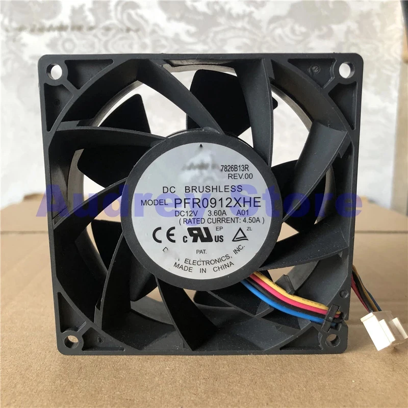 

PFR0912XHE 12V 3.60A 9CM 9038 4-wire high wind supercharged car fan air blower