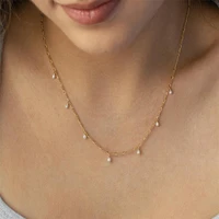 real 14k gold filled natural pearl necklace gold choker handmade pendants collier femme kolye boho jewelry for women