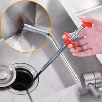 kitchen sewer hair hair cleaning dredge toilet bathroom dredge pipe snake brush simple tool bathroom kitchen cleaning accessorie