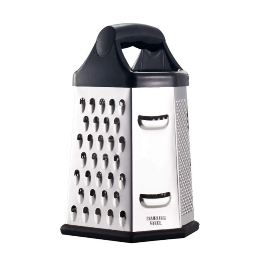 

Kitchen Stainless Steel 6-Sided Box Grater Vegetable Cheese Slicer Shredder