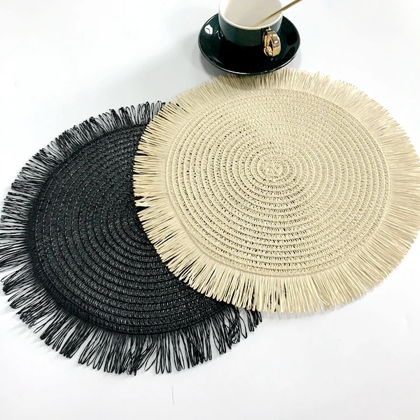 Northern Europe Macrame Cup Pad Bohemia Tablecloth Table Mat Pure Handmade Cotton Braid Non-slip Insulation Coaster for Kitchen | Дом и сад