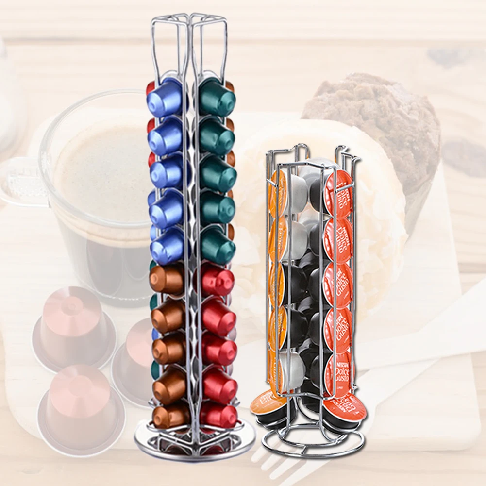 Мода 40/18 вращающаяся Капсульная стойка для кофейных капсул башня Nespresso капсулы