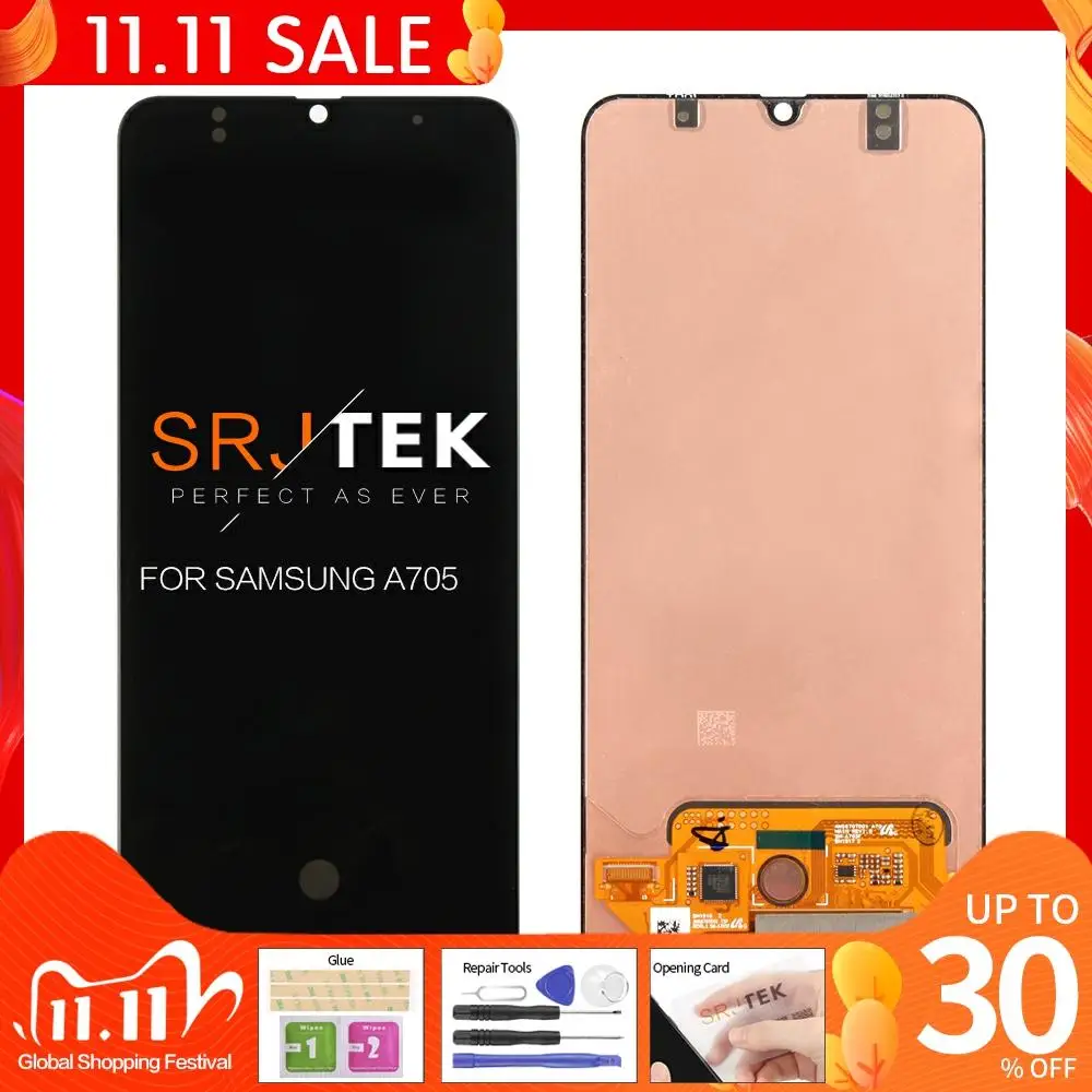 

ORIGINAL LCD For SAMSUNG Galaxy 2019 A70 A705/DS A705F SM-A705F Display Touch Screen Digitizer Assembly Replacement