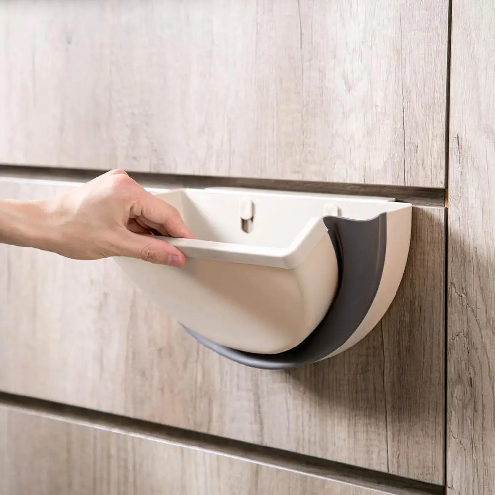 Складное мусорное ведро кухонный шкаф дверь подвесное настенное для кухонного