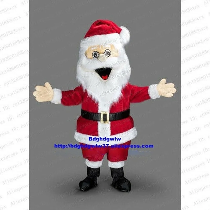 

Father Christmas Santa Claus Mascot Costume Suits Cosplay Party Game Ad Top Hot