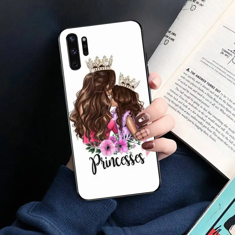 Чехол для телефона baby Mama Super Mom Girl черный чехол из ТПУ с корпусом Samsung Note 7 8 9 10 pro Galaxy