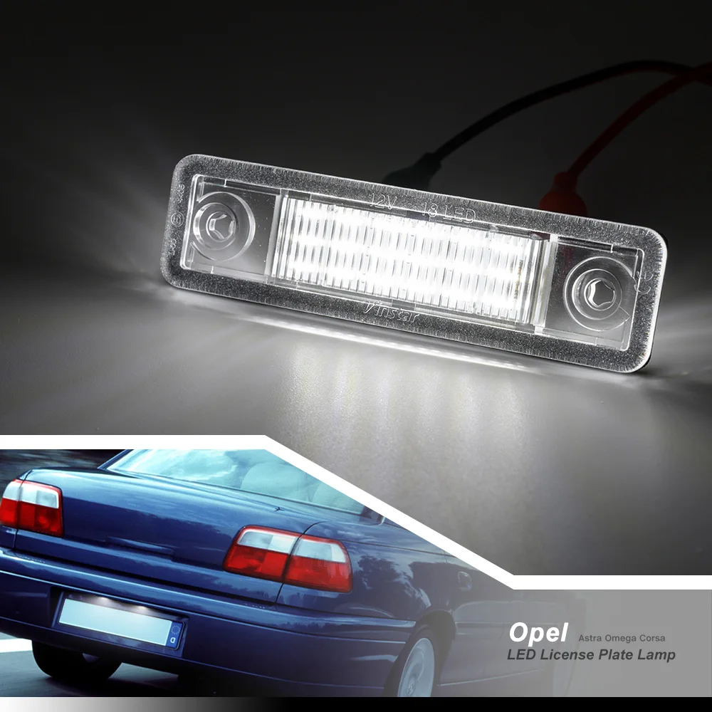 2 шт. для Vauxhall Opel Corsa B Astra F G Omega Zafira A Signum Vectra Автомобильный светодиодный номерной