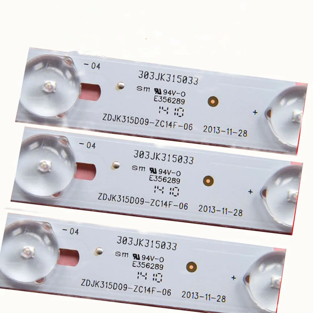 И светодиодный Подсветка лампы Газа для 32 дюймов 9 лампа ZDJK315D09-ZC14F-06 303JK315033 3V 607 мм