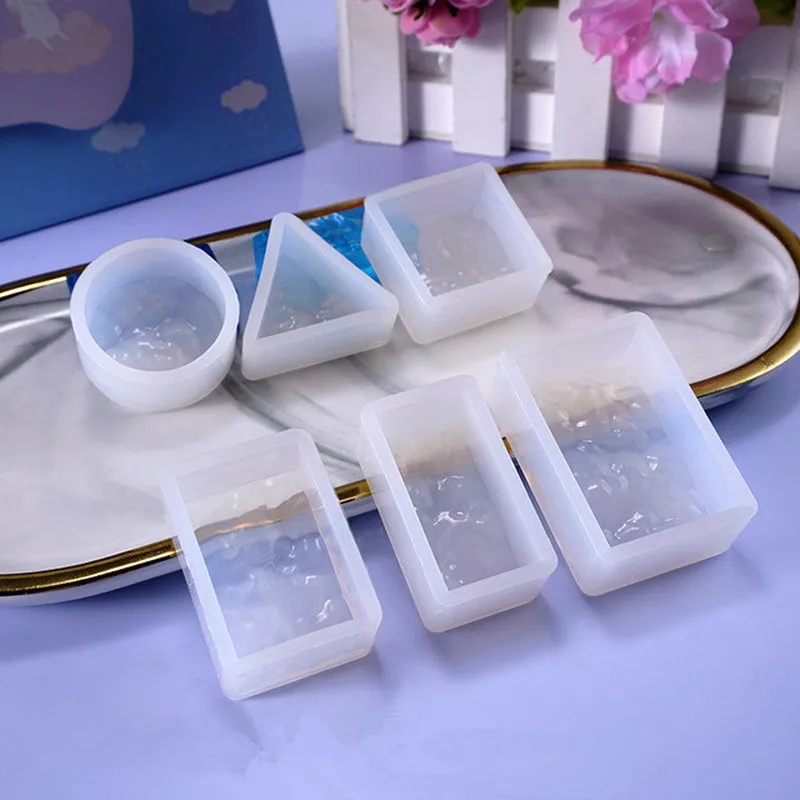 Round Square Silicone Mould Dried Flower Resin Decorative Craft DIY Water Ripple Mold Epoxy Molds for Jewelry | Дом и сад