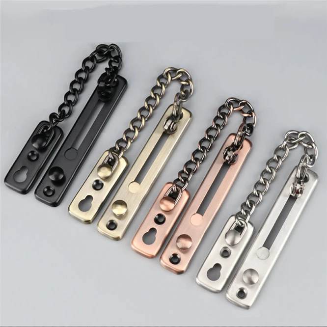 

2PCS 304 Stainless Steel Security Door Chain Lock Home Hotel Anti-theft Door Chain Door Latch Door Lock Hardware Safety chain