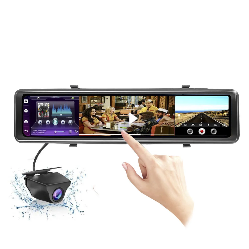 

Car Camera 12" 4G Rearview Mirror Camer DVR Android 8.1 GPS Registrar WiFi 2+32G FHD 1080P Dash Camera Driving Video Recorder