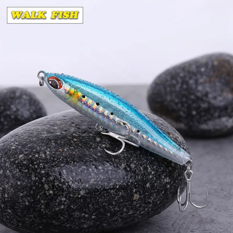 

WALK FISH 1 шт., приманка-карандаш, 8 см, 16,1 г, рыболовные приманки, жесткие приманки, гольян, зимняя подледная рыба, искусственная приманка, свимбе...