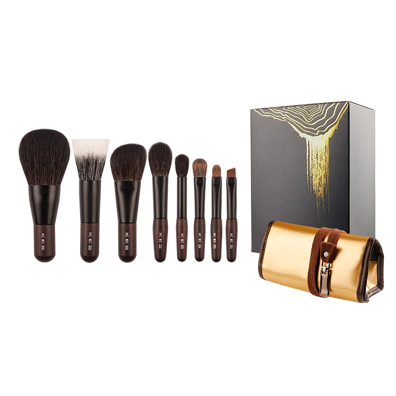 MyDestiny wintersweet 8pc Makeup brushes set Animal hair High quality Brushes makeup kit Eyelash Powder Eyebrow blush Face brush images - 6