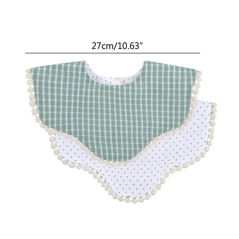 

Baby Double Side Cotton Bibs Saliva Towel Boys Girls Feeding Apron Cotton Bandana