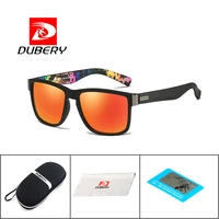 dubery brand design polarized sunglasses mens driver shades women vintage fishing driving sun glasses square mirror uv400 oculos