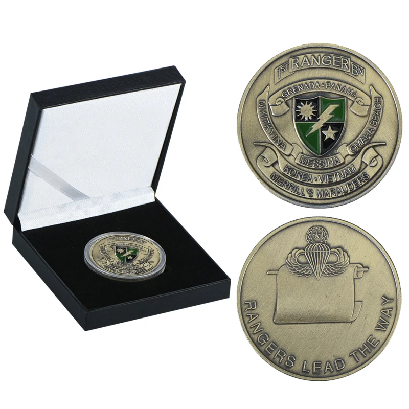 coin3 with box WR армия США Военные позолоченные монеты коллекционные с монетницей Air Force темно-синяя сувенирная монета подарок для мужчин дропшиппинг - Цвет: coin3 with box