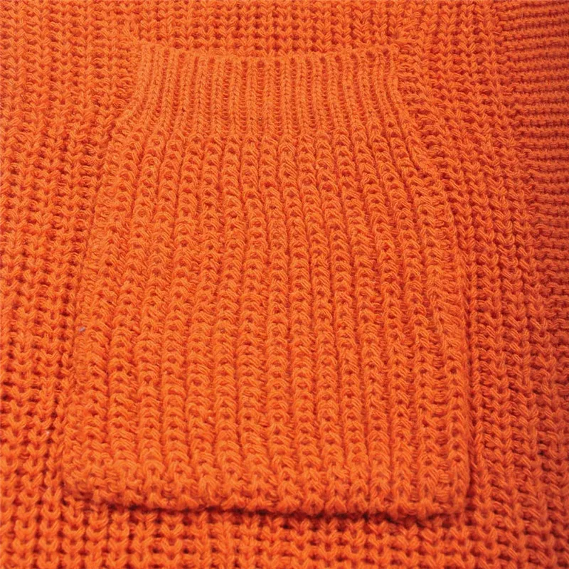 Осенне-зимний вязаный кардиган с длинными рукавами-фонариками Женский Гладкий